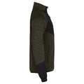 Fog Green-Black - Side - Clique Mens Haines Fleece Jacket