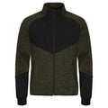 Fog Green-Black - Front - Clique Mens Haines Fleece Jacket
