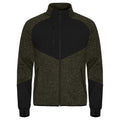 Fog Green-Black - Front - Clique Mens Haines Fleece Jacket