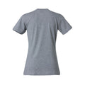 Grey - Back - Clique Womens-Ladies Basic Melange T-Shirt