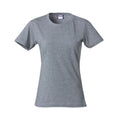 Grey - Front - Clique Womens-Ladies Basic Melange T-Shirt
