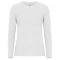 White - Front - Clique Womens-Ladies Premium Fashion Long-Sleeved T-Shirt