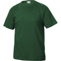Bottle Green - Front - Clique Childrens-Kids Basic T-Shirt