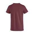 Burgundy - Back - Clique Childrens-Kids Basic T-Shirt