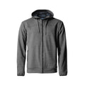 Grey Melange - Front - Clique Mens Ottawa Melange Full Zip Hoodie
