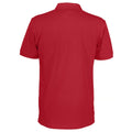 Red - Back - Clique Mens Pique Polo Shirt