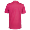 Dark Cerise - Back - Clique Mens Pique Polo Shirt