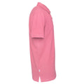 Pink - Side - Clique Mens Pique Polo Shirt