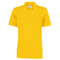 Yellow - Front - Clique Mens Pique Polo Shirt