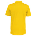 Yellow - Back - Clique Mens Pique Polo Shirt