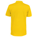 Yellow - Back - Clique Mens Pique Polo Shirt