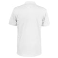 White - Back - Clique Mens Pique Polo Shirt