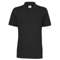 Black - Front - Clique Mens Pique Polo Shirt