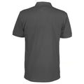 Charcoal - Back - Clique Mens Pique Polo Shirt
