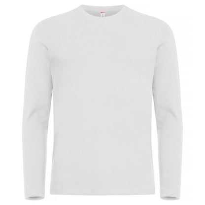 White - Front - Clique Mens Premium Long-Sleeved T-Shirt