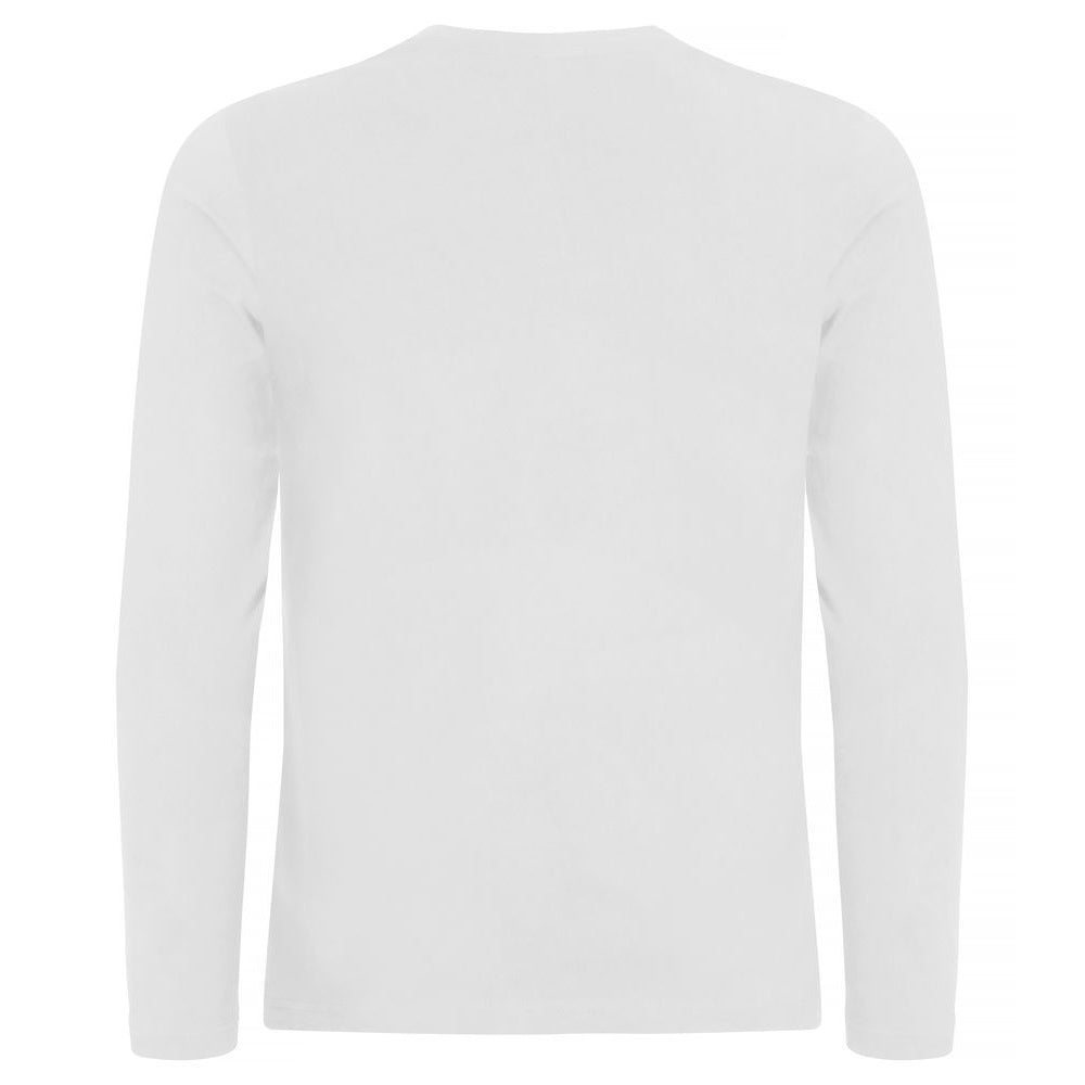 White - Back - Clique Mens Premium Long-Sleeved T-Shirt
