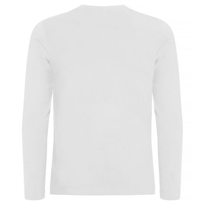 White - Back - Clique Mens Premium Long-Sleeved T-Shirt