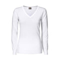 White - Front - Printer Womens-Ladies Forehand Knitted Sweatshirt