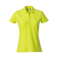Visibility Green - Front - Clique Womens-Ladies Plain Polo Shirt