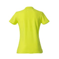 Visibility Green - Back - Clique Womens-Ladies Plain Polo Shirt