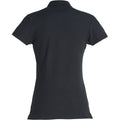 Black - Back - Clique Womens-Ladies Plain Polo Shirt