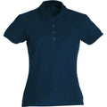 Dark Navy - Front - Clique Womens-Ladies Plain Polo Shirt