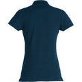 Dark Navy - Back - Clique Womens-Ladies Plain Polo Shirt