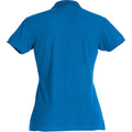 Royal Blue - Back - Clique Womens-Ladies Plain Polo Shirt