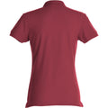 Burgundy - Back - Clique Womens-Ladies Plain Polo Shirt