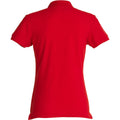 Red - Back - Clique Womens-Ladies Plain Polo Shirt