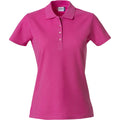 Bright Cerise - Front - Clique Womens-Ladies Plain Polo Shirt