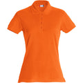 Blood Orange - Front - Clique Womens-Ladies Plain Polo Shirt