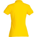 Lemon - Back - Clique Womens-Ladies Plain Polo Shirt