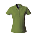 Army Green - Front - Clique Womens-Ladies Plain Polo Shirt