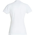 White - Back - Clique Womens-Ladies Plain Polo Shirt