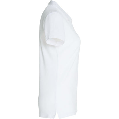 White - Side - Clique Womens-Ladies Plain Polo Shirt