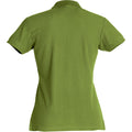Army Green - Back - Clique Womens-Ladies Plain Polo Shirt