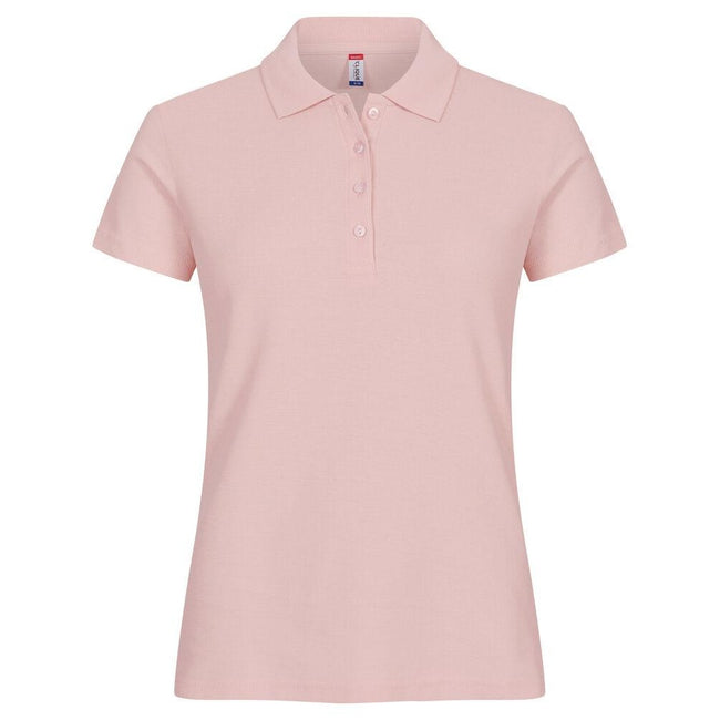 Candy Pink - Front - Clique Womens-Ladies Plain Polo Shirt