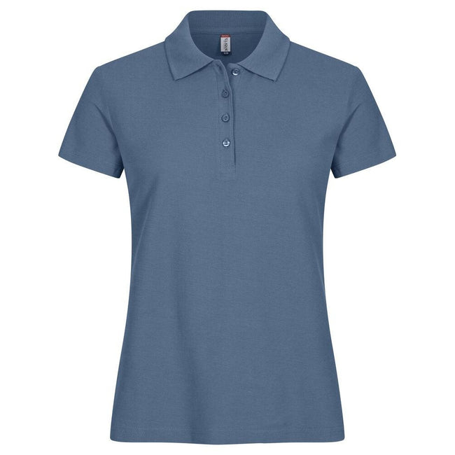 Steel Blue - Front - Clique Womens-Ladies Plain Polo Shirt