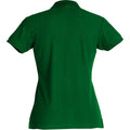 Bottle Green - Back - Clique Womens-Ladies Plain Polo Shirt