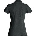 Anthracite - Back - Clique Womens-Ladies Melange Polo Shirt