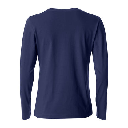 Dark Navy - Back - Clique Womens-Ladies Basic Long-Sleeved T-Shirt