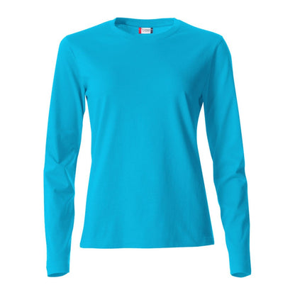 Turquoise - Front - Clique Womens-Ladies Basic Long-Sleeved T-Shirt