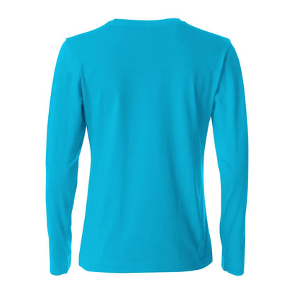 Turquoise - Back - Clique Womens-Ladies Basic Long-Sleeved T-Shirt
