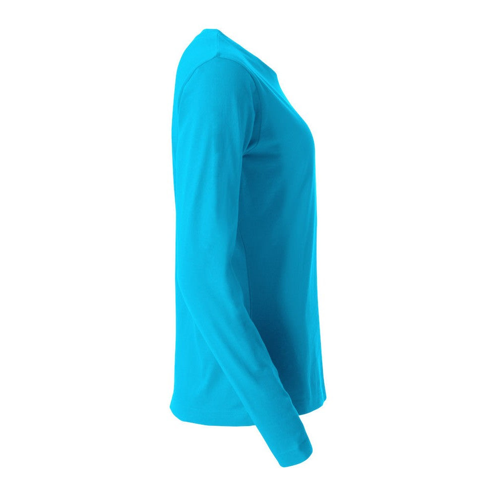 Turquoise - Side - Clique Womens-Ladies Basic Long-Sleeved T-Shirt
