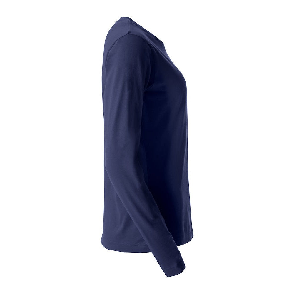 Dark Navy - Side - Clique Womens-Ladies Basic Long-Sleeved T-Shirt