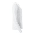 White - Side - Clique Womens-Ladies Basic Long-Sleeved T-Shirt