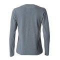 Grey Melange - Back - Clique Womens-Ladies Basic Long-Sleeved T-Shirt