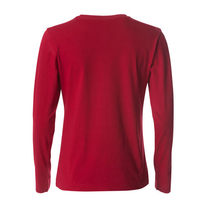 Red - Back - Clique Womens-Ladies Basic Long-Sleeved T-Shirt