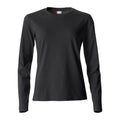 Black - Front - Clique Womens-Ladies Basic Long-Sleeved T-Shirt